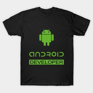 Android developer text programmer logo T-Shirt